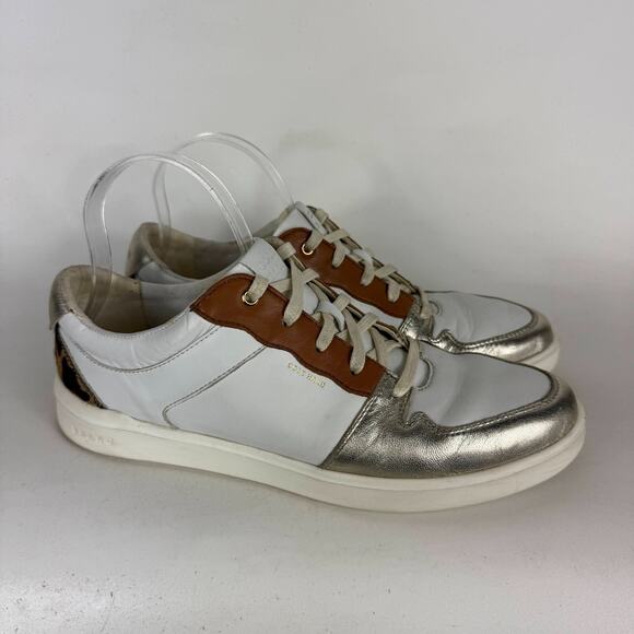 Cole Haan Grand Sneakers Womens 10 White Leather Lace-Up Low Top Running Shoes - Picture 2 of 10